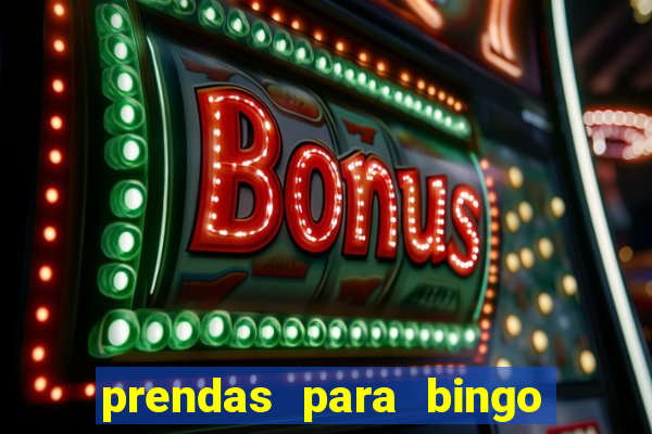 prendas para bingo de natal